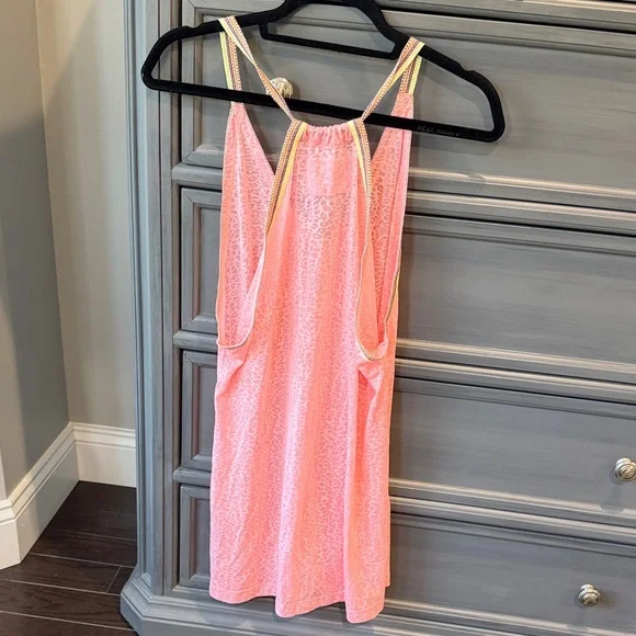 Pitusa Coral with Yellow Trim swim cover-up - Picture 3 of 3